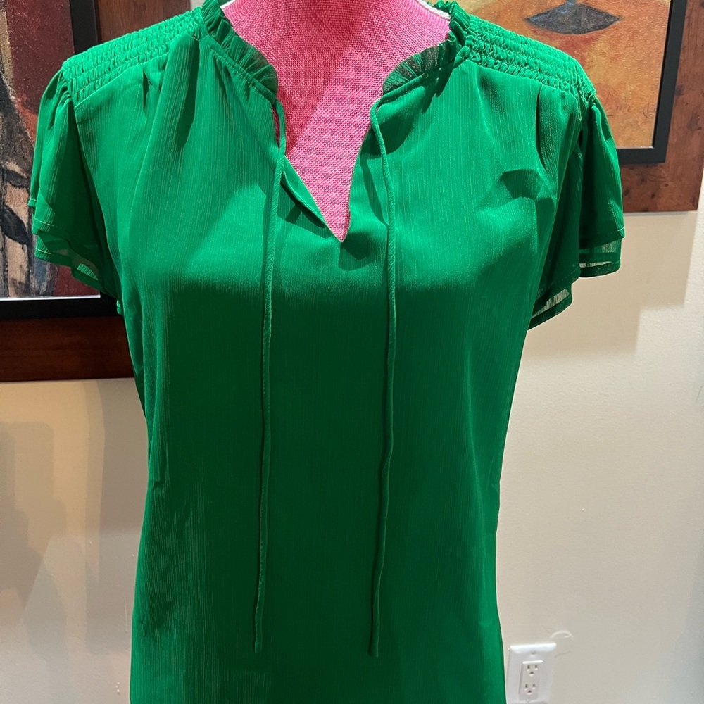 Green Women's Top - Picture 2 of 5